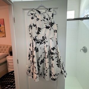 Grace Karin Elegant Black and White Midi Dress